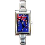 New Zealand Rectangular Italian Charm Watch