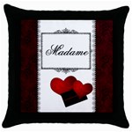 Madame Throw Pillow Case (Black)