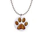 Tiger Paw 1  Button Necklace