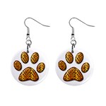 Tiger Paw 1  Button Earrings