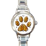 Tiger Paw Round Italian Charm Watch