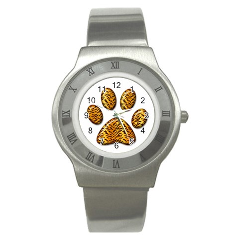 Tiger Paw Stainless Steel Watch from ArtsNow.com Front