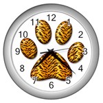 Tiger Paw Wall Clock (Silver)