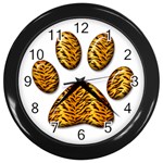 Tiger Paw Wall Clock (Black)