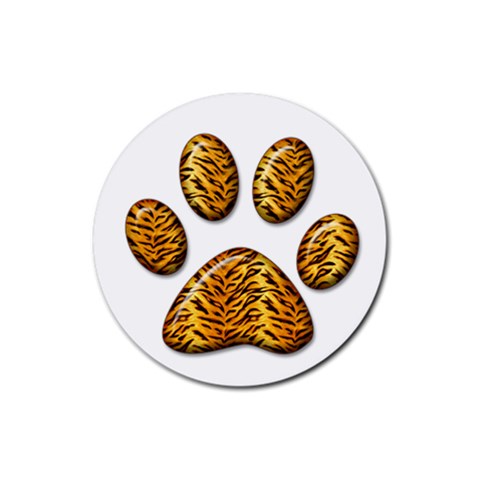 Tiger Paw Rubber Round Coaster (4 pack) from ArtsNow.com Front