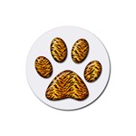 Tiger Paw Rubber Round Coaster (4 pack)