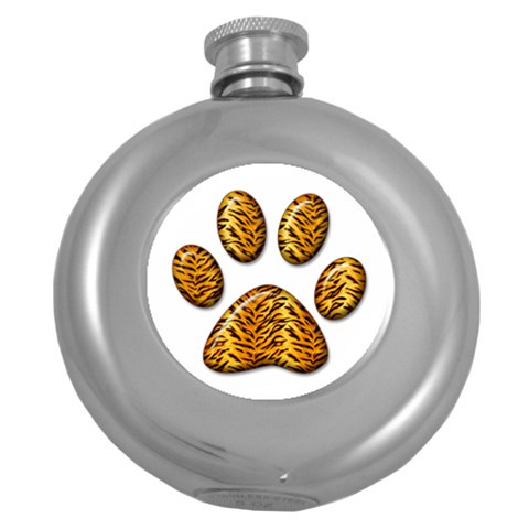 Tiger Paw Hip Flask (5 oz) from ArtsNow.com Front