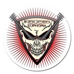 Induced Euphoria New Skull Logo Com R Magnet 5  (Round)