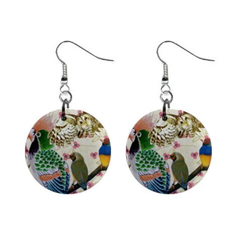 Pretty Birdies Medium 1  Button Earrings from ArtsNow.com Front