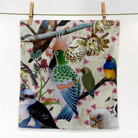 Pretty Birdies Medium Face Towel from ArtsNow.com Front