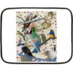 Pretty Birdies Medium Mini Fleece Blanket(Two Sides) from ArtsNow.com 35 x27  Blanket Front