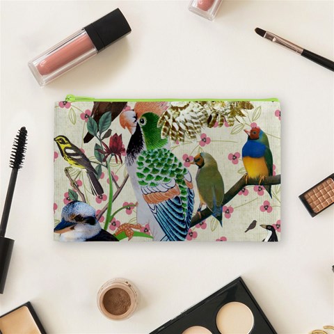 Pretty Birdies Medium Cosmetic Bag (Medium) from ArtsNow.com Front
