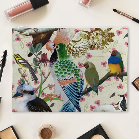 Pretty Birdies Medium Cosmetic Bag (XL) from ArtsNow.com Front