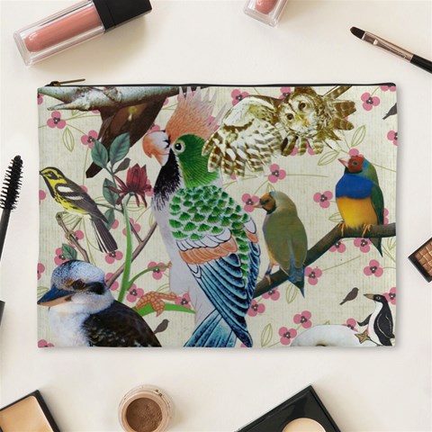 Pretty Birdies Medium Cosmetic Bag (XL) from ArtsNow.com Front