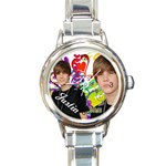 Justin Bieber 2012 Bbma 07 Round Italian Charm Watch