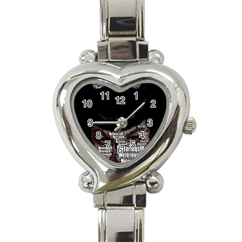 Notorious Bette Heart Italian Charm Watch from ArtsNow.com Front