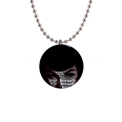 Notorious Bette 1  Button Necklace from ArtsNow.com Front