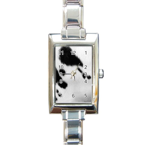 Cow Print	 Rectangular Italian Charm Watch from ArtsNow.com Front