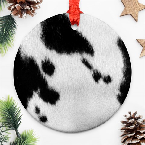 Cow Print	 Ornament (Round) from ArtsNow.com Front