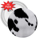 Cow Print	 3  Button (10 pack)