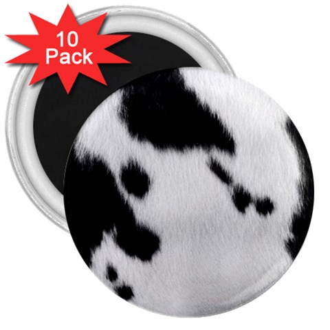 Cow Print	 3  Magnet (10 pack) from ArtsNow.com Front