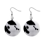 Cow Print	 1  Button Earrings