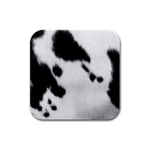 Cow Print	 Rubber Square Coaster (4 pack) from ArtsNow.com Front