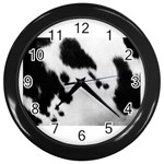 Cow Print	 Wall Clock (Black)