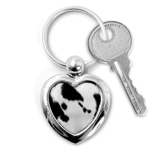 Cow Print	 Key Chain (Heart) from ArtsNow.com Front