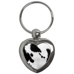 Cow Print	 Key Chain (Heart)