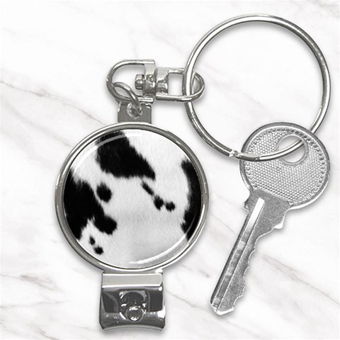 Cow Print	 Nail Clippers Key Chain from ArtsNow.com Front