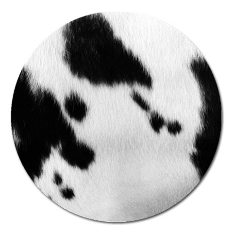 Cow Print	 Magnet 5  (Round) from ArtsNow.com Front