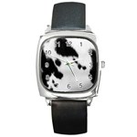 Cow Print	 Square Metal Watch