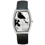 Cow Print	 Barrel Style Metal Watch