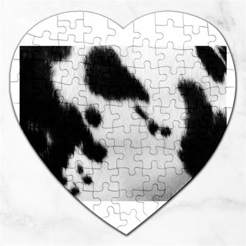 Cow Print	 Jigsaw Puzzle (Heart) from ArtsNow.com Front