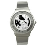 Cow Print	 Stainless Steel Watch