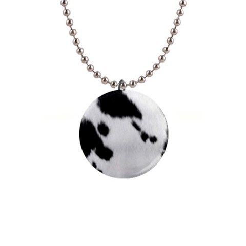 Cow Print	 1  Button Necklace from ArtsNow.com Front