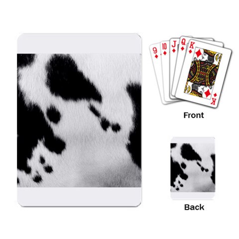 Cow Print	 Playing Cards Single Design from ArtsNow.com Back
