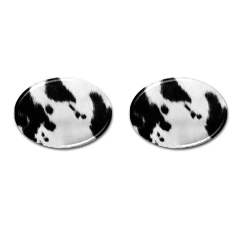 Cow Print	 Cufflinks (Oval) from ArtsNow.com Front(Pair)