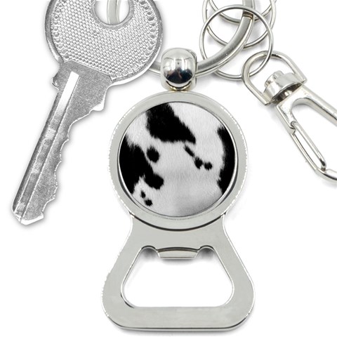 Cow Print	 Bottle Opener Key Chain from ArtsNow.com Front