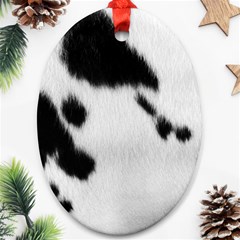 Cow Print	 Oval Ornament (Two Sides) from ArtsNow.com Front