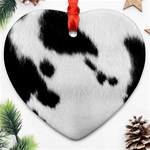 Cow Print	 Heart Ornament (Two Sides)