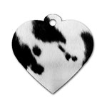 Cow Print	 Dog Tag Heart (One Side)