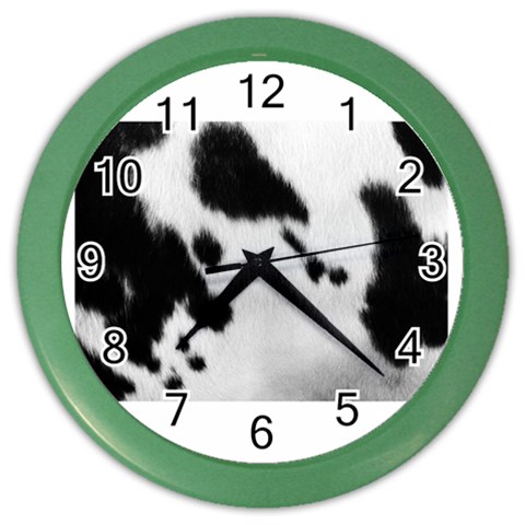 Cow Print	 Color Wall Clock from ArtsNow.com Front