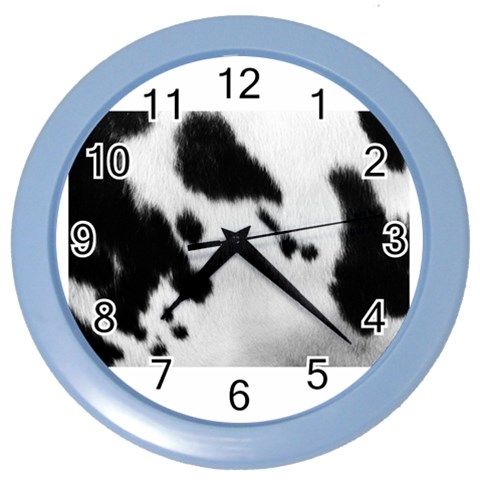 Cow Print	 Color Wall Clock from ArtsNow.com Front
