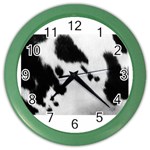 Cow Print	 Color Wall Clock