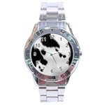 Cow Print	 Stainless Steel Analogue Men’s Watch