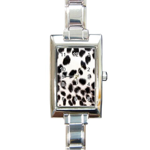Snow Leopard	 Rectangular Italian Charm Watch from ArtsNow.com Front
