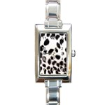 Snow Leopard	 Rectangular Italian Charm Watch