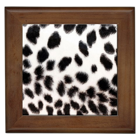 Snow Leopard	 Framed Tile from ArtsNow.com Front